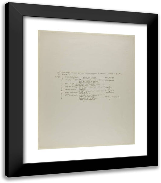 Bauhaus Portfolio I Table of Contents Page 20x23 Black Modern Wood Framed Art Print Poster by Feininger, Lyonel