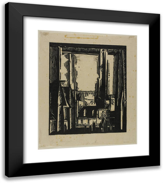 Church or Gelmeroda 20x23 Black Modern Wood Framed Art Print Poster by Feininger, Lyonel