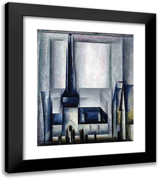 Gelmeroda III 20x23 Black Modern Wood Framed Art Print Poster by Feininger, Lyonel