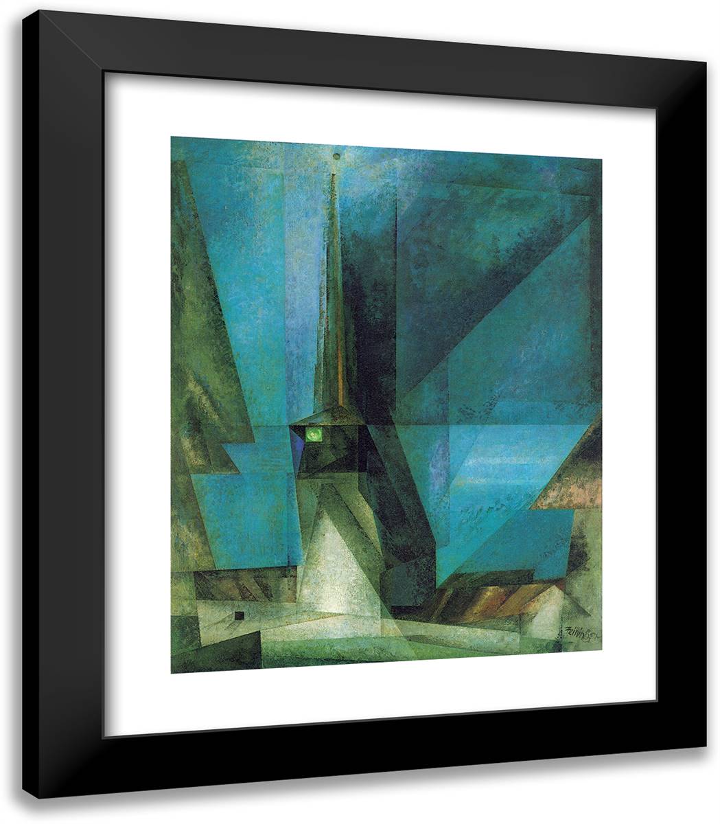 Gelmeroda XIII  20x23 Black Modern Wood Framed Art Print Poster by Feininger, Lyonel