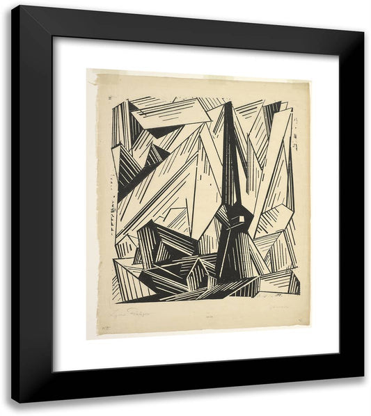 Gelmerode 20x23 Black Modern Wood Framed Art Print Poster by Feininger, Lyonel