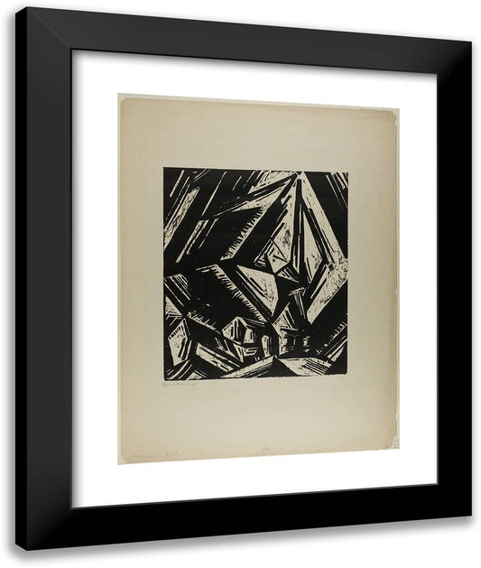 Gelmerode Church 20x24 Black Modern Wood Framed Art Print Poster by Feininger, Lyonel