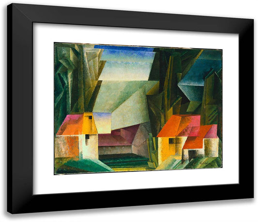 Hopfgarten  23x20 Black Modern Wood Framed Art Print Poster by Feininger, Lyonel