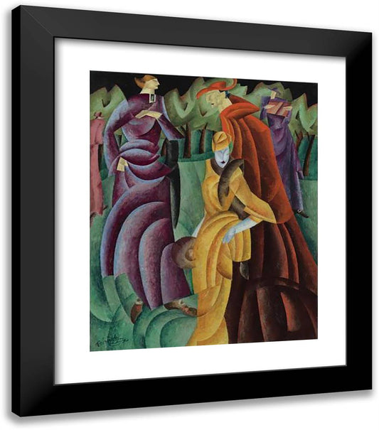 Jesuiten III (Jesuits III) 20x23 Black Modern Wood Framed Art Print Poster by Feininger, Lyonel