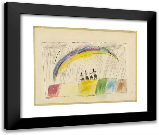 The Rainbow (Der Regenbogen) 24x20 Black Modern Wood Framed Art Print Poster by Feininger, Lyonel