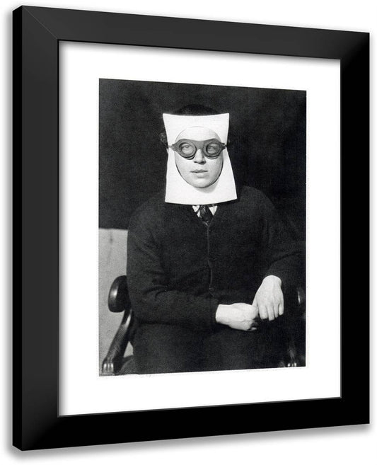 Andre Breton 19x24 Black Modern Wood Framed Art Print Poster by Man Ray
