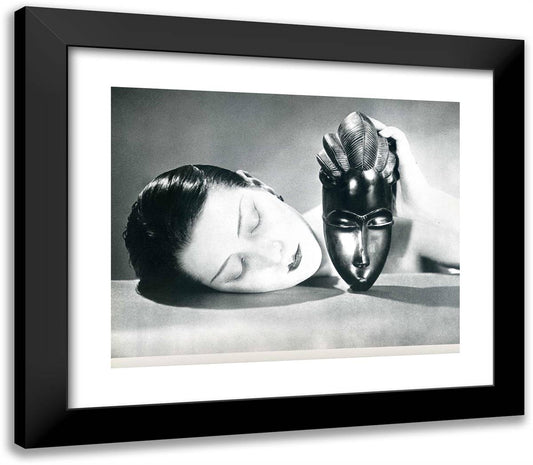 Black and White 23x20 Black Modern Wood Framed Art Print Poster by Man Ray