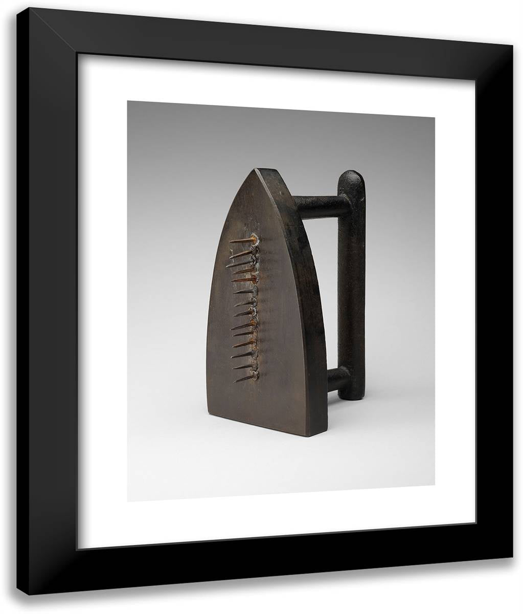 Cadeau (Gift) 20x24 Black Modern Wood Framed Art Print Poster by Man Ray