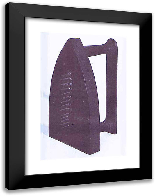 Cadeaugift (Replica of the Lost 1921 Original) 18x24 Black Modern Wood Framed Art Print Poster by Man Ray