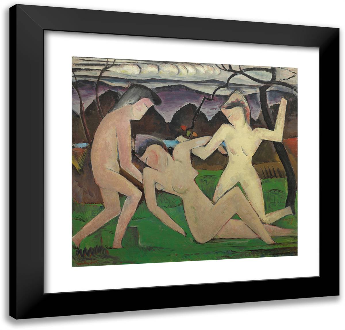 Departure of Summer 21x20 Black Modern Wood Framed Art Print Poster by Man Ray