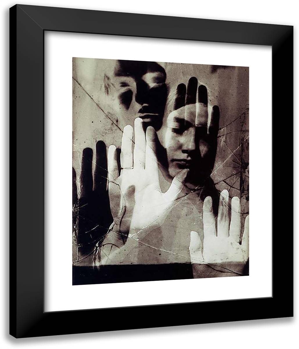 Dora Maar 20x24 Black Modern Wood Framed Art Print Poster by Man Ray