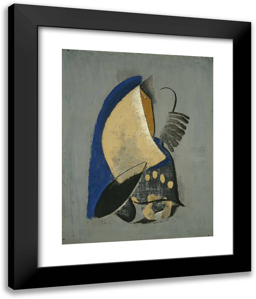 Invention II 20x24 Black Modern Wood Framed Art Print Poster by Man Ray