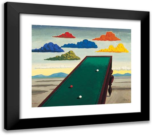 La Fortune 22x20 Black Modern Wood Framed Art Print Poster by Man Ray
