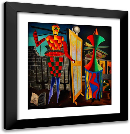 Le Beau Temps 20x21 Black Modern Wood Framed Art Print Poster by Man Ray