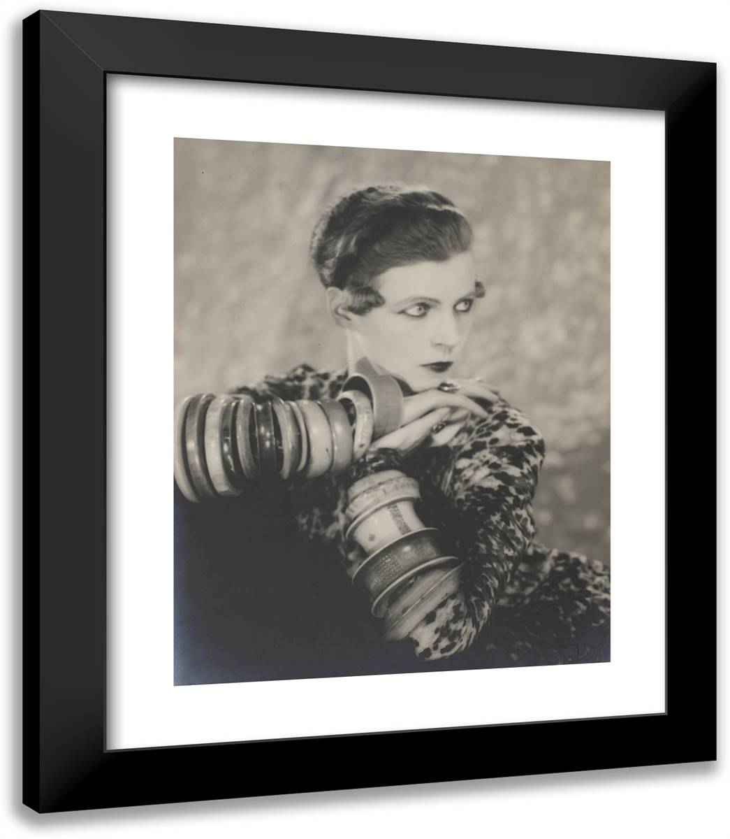 Nancy Cunard 20x23 Black Modern Wood Framed Art Print Poster by Man Ray