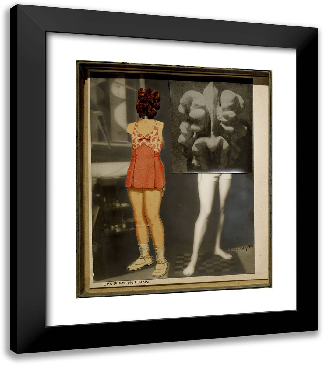 Nut Girls (Les Filles Des Noix) 20x23 Black Modern Wood Framed Art Print Poster by Man Ray