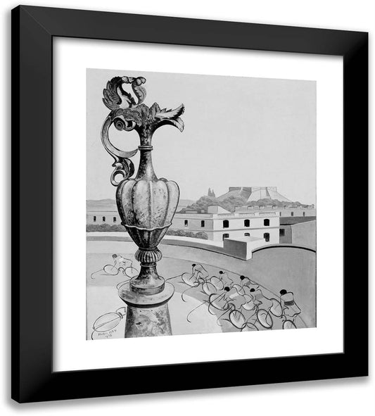 Optical Hopes and Illusions 20x22 Black Modern Wood Framed Art Print Poster by Man Ray
