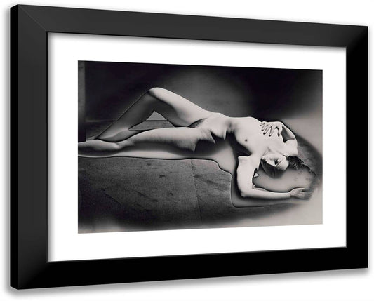Primacy of Matter Over Thought 24x19 Black Modern Wood Framed Art Print Poster by Man Ray