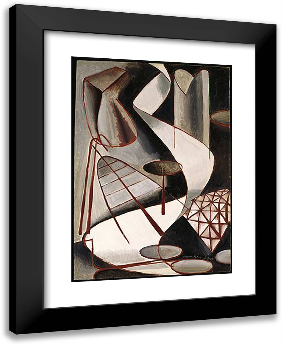 Return to Reason 19x24 Black Modern Wood Framed Art Print Poster by Man Ray
