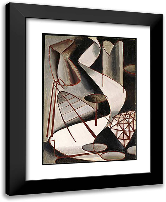 Return to Reason 19x24 Black Modern Wood Framed Art Print Poster by Man Ray