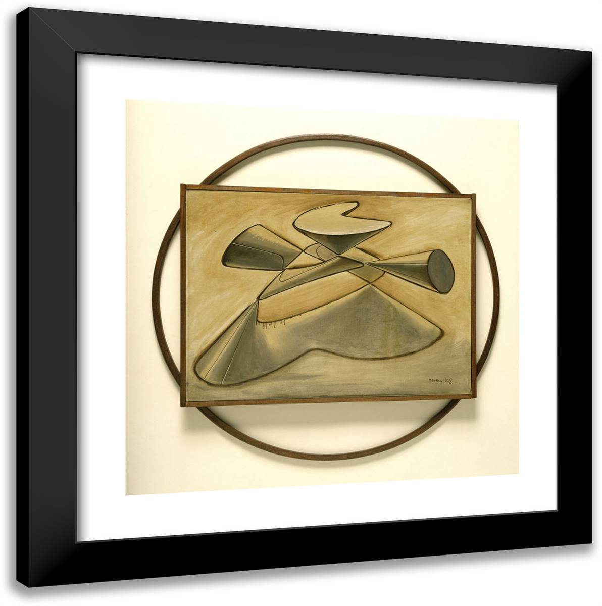Shakespearean Equation King Lear 20x20 Black Modern Wood Framed Art Print Poster by Man Ray