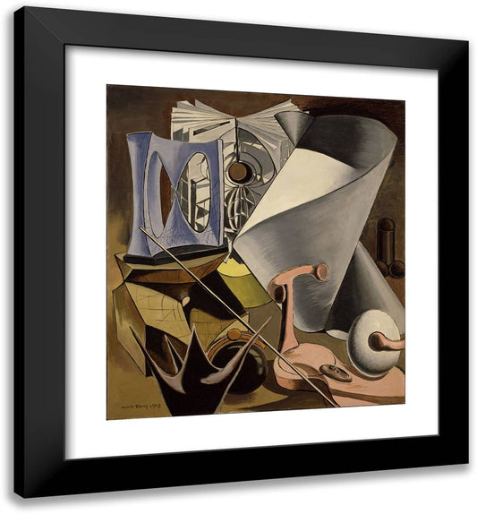 Shakespearean Equation Twelfth Night 20x22 Black Modern Wood Framed Art Print Poster by Man Ray