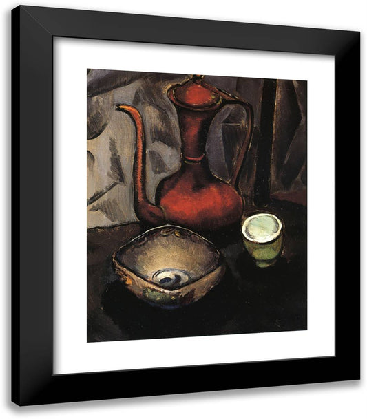 Still Life with Red Tea Kettle 20x23 Black Modern Wood Framed Art Print Poster by Man Ray
