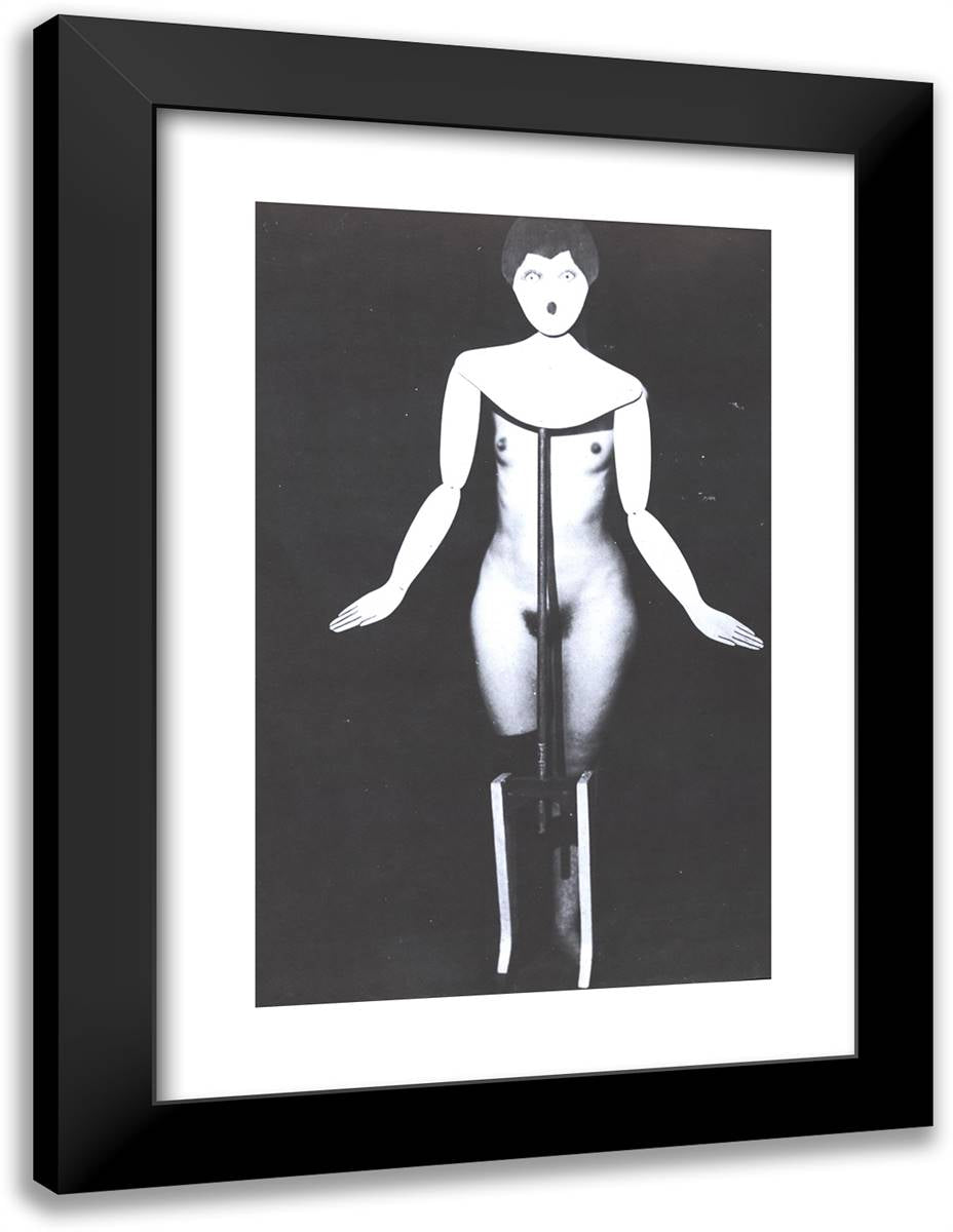 The Coat Stand 18x24 Black Modern Wood Framed Art Print Poster by Man Ray