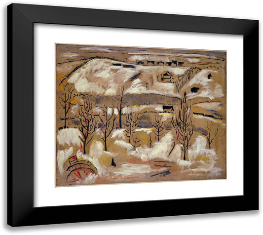 The Hill 22x20 Black Modern Wood Framed Art Print Poster by Man Ray