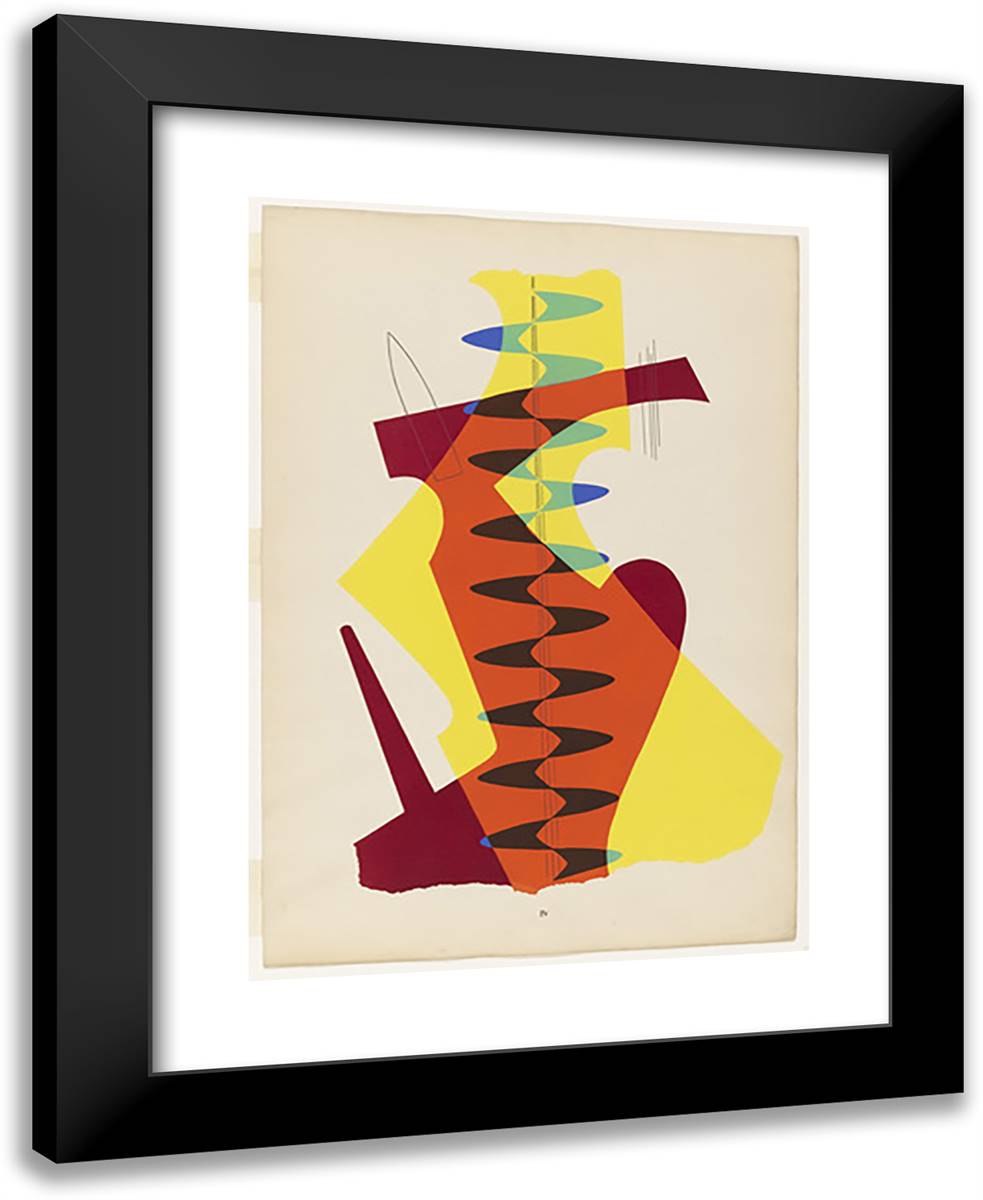 The Meeting from the Portfolio Revolving Doors 19x24 Black Modern Wood Framed Art Print Poster by Man Ray