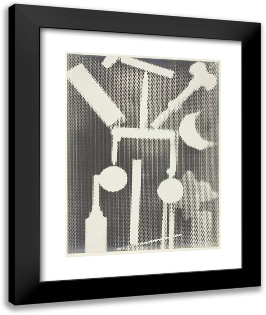 Untitled 20x24 Black Modern Wood Framed Art Print Poster by Man Ray