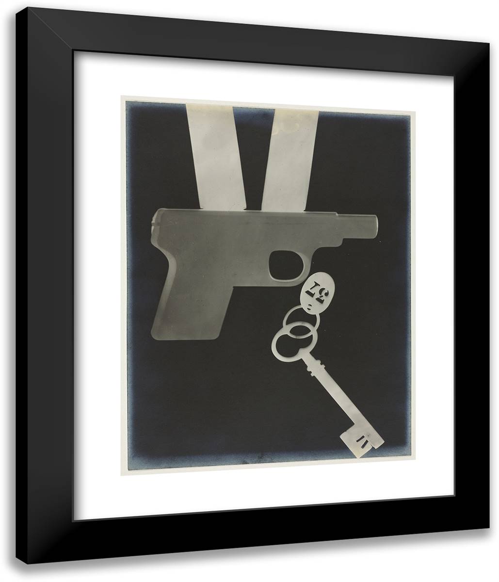 Untitled_4 20x24 Black Modern Wood Framed Art Print Poster by Man Ray
