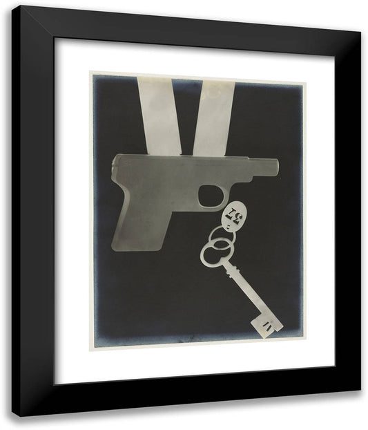 Untitled_4 20x24 Black Modern Wood Framed Art Print Poster by Man Ray