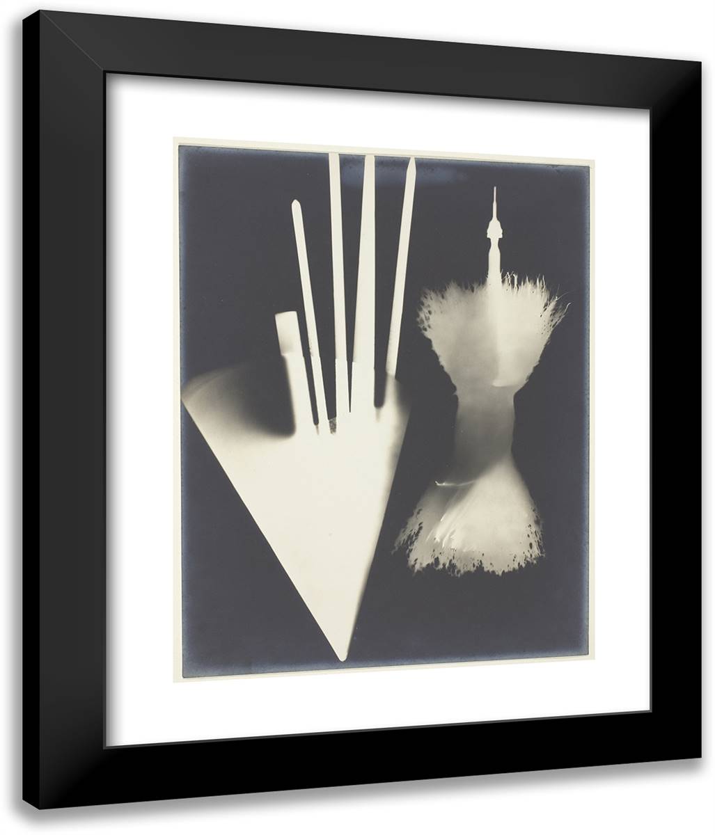 Untitled_5 20x24 Black Modern Wood Framed Art Print Poster by Man Ray