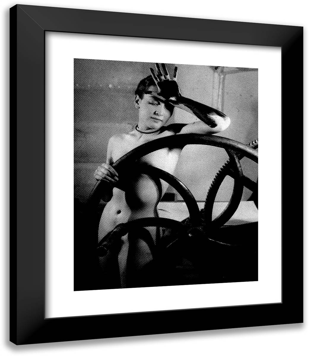 Veiled Erotic Meret Oppenheim 20x23 Black Modern Wood Framed Art Print Poster by Man Ray