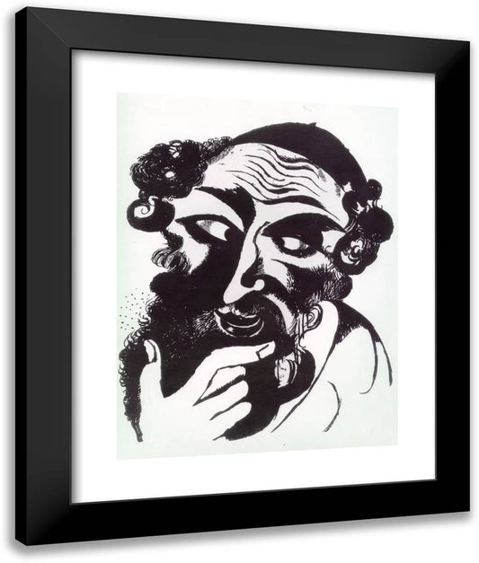 A Jew 20x24 Black Modern Wood Framed Art Print Poster by Chagall, Marc