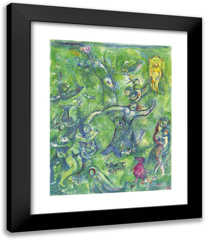 Abdullah Discovered Before Him... 20x24 Black Modern Wood Framed Art Print Poster by Chagall, Marc