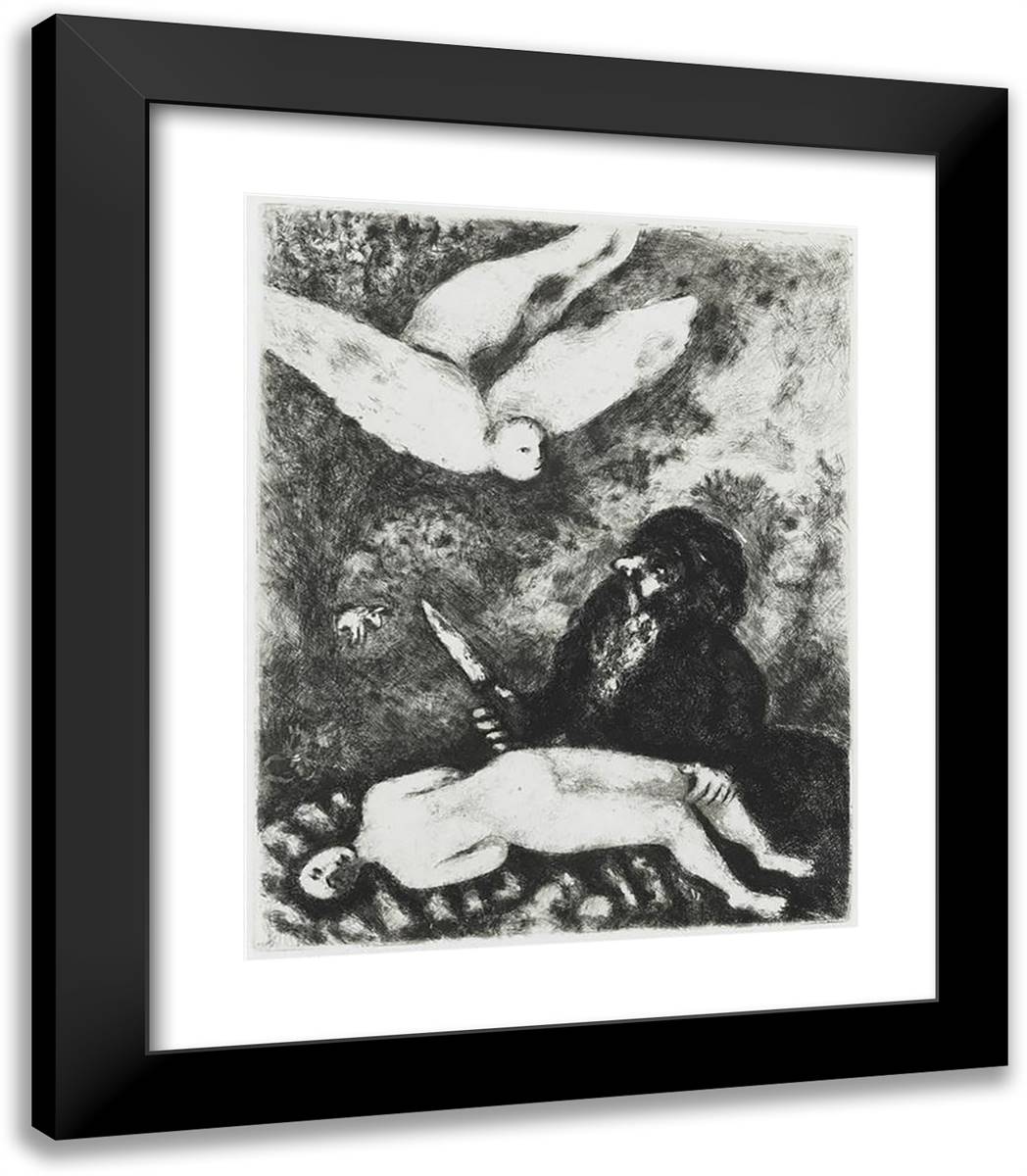 Abraham Is Going to Sacrifice His Son According to the Order of God (Genesis, Xxii, 9 14) 20x23 Black Modern Wood Framed Art Print Poster by Chagall, Marc