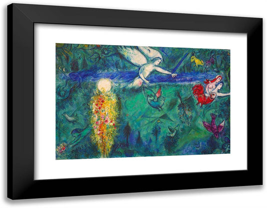 Adam and Eve Expelled from Paradise 24x19 Black Modern Wood Framed Art Print Poster by Chagall, Marc