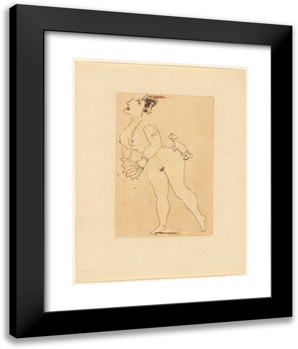 Lust I, Plate Six from the Seven Cardinal Sins 20x24 Black Modern Wood Framed Art Print Poster by Chagall, Marc