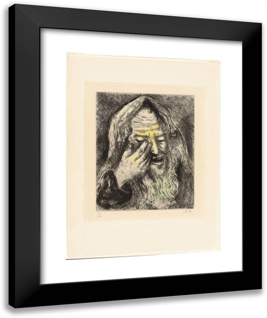 Plate 103, from the Bible 20x24 Black Modern Wood Framed Art Print Poster by Chagall, Marc