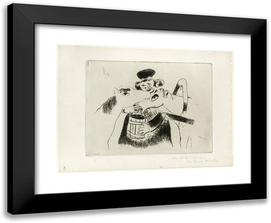 Plate 26, from Dead Souls 24x20 Black Modern Wood Framed Art Print Poster by Chagall, Marc