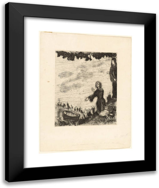 Plate 26, from the Bible 20x24 Black Modern Wood Framed Art Print Poster by Chagall, Marc