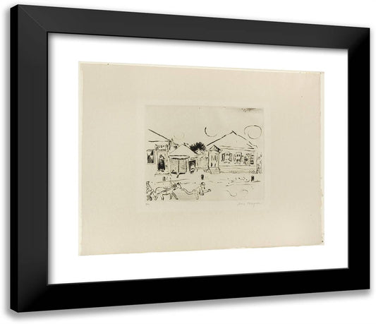 Pokrowskaja in Witebsk, Plate Five from Mein Leben 23x20 Black Modern Wood Framed Art Print Poster by Chagall, Marc