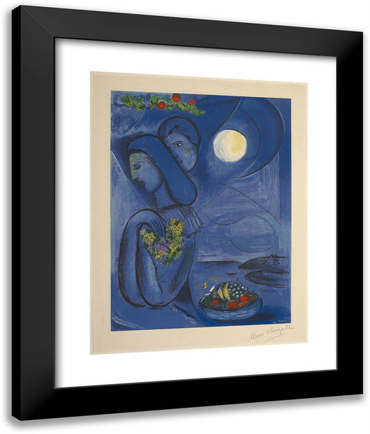 Saint Jean Cap Ferrat 20x24 Black Modern Wood Framed Art Print Poster by Chagall, Marc