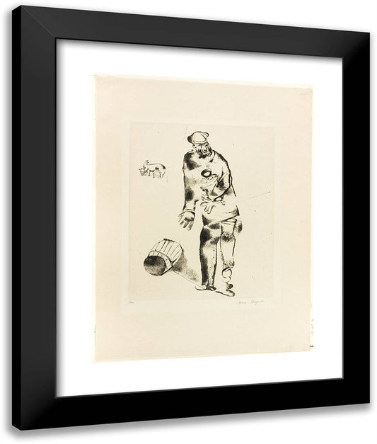 The Father, Plate One from Mein Leben 20x24 Black Modern Wood Framed Art Print Poster by Chagall, Marc