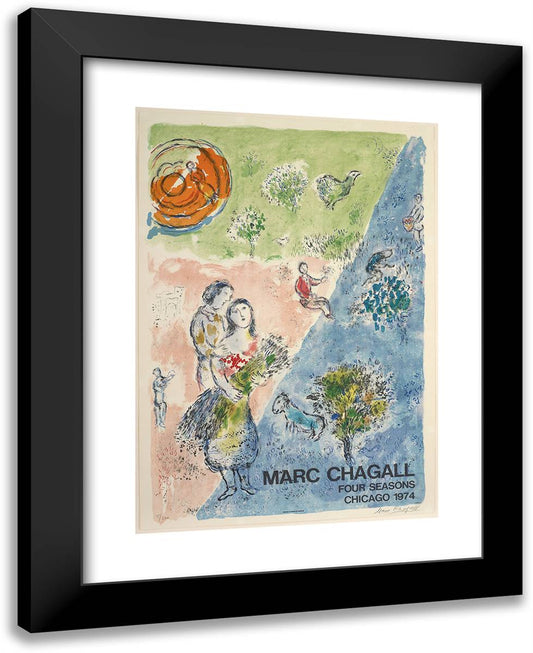 The Four Seasons 19x24 Black Modern Wood Framed Art Print Poster by Chagall, Marc