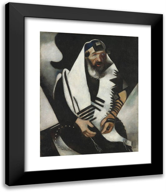 The Praying Jew 20x24 Black Modern Wood Framed Art Print Poster by Chagall, Marc