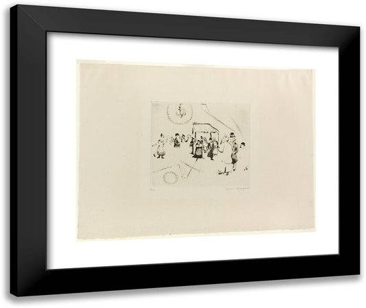 The Wedding, Plate Sixteen from Mein Leben 24x20 Black Modern Wood Framed Art Print Poster by Chagall, Marc