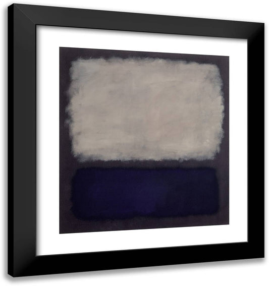 Blue and Gray 20x21 Black Modern Wood Framed Art Print Poster by Rothko, Mark